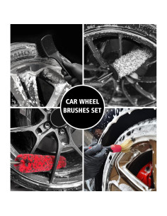 Kit de Limpieza de Ruedas YeewayVeh 4PCS - Cepillos Suaves 2