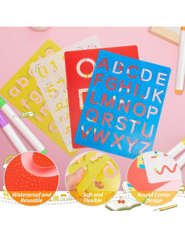 Kit de Tableros de Letras y Números Gersoniel 10 Piezas