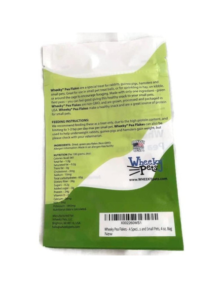 Copos de Guisante Wheeky 113 g - Snack Natural para Mascotas Copos de Guisante Wheeky 113 g - Snack Natural para Mascotas