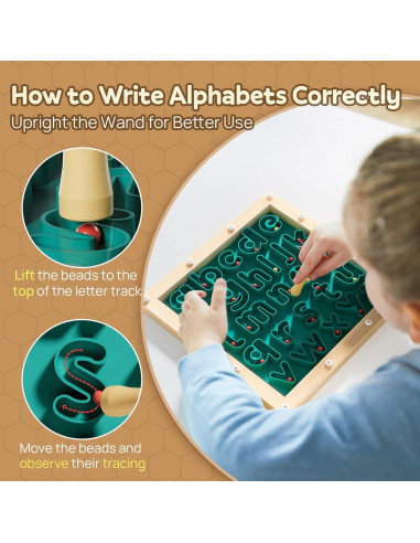 Tablero de Letras Magnéticas Top Bright 28x28cm para Niños