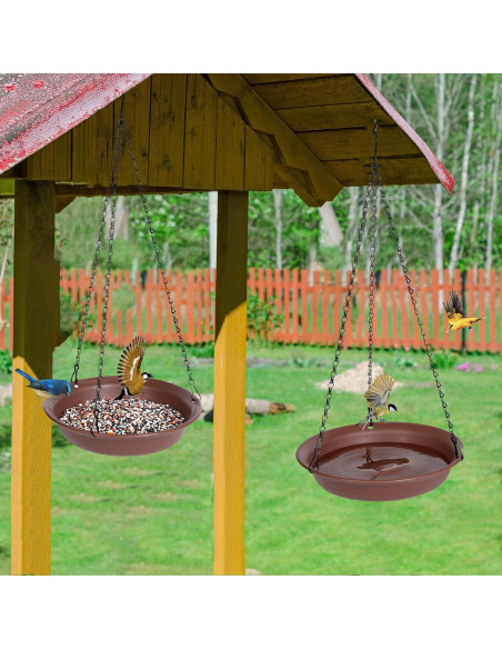 Bañera de Aves Colgante VUWEZ 30.48 cm Chocolate - 2 Paquete Bañera de Aves Colgante VUWEZ 30.48 cm Chocolate - 2 Paquete
