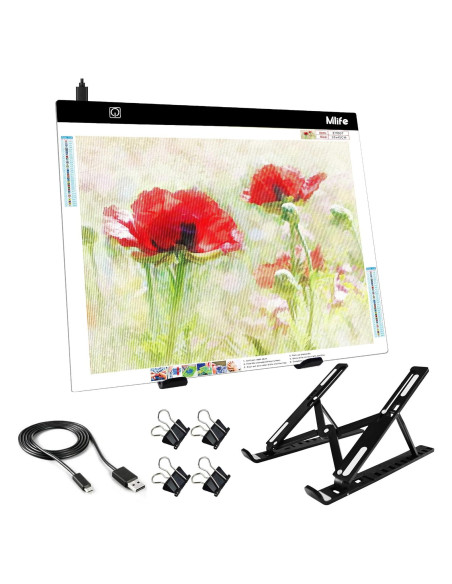 Tablero de Luz A3 Mlife para Pintura de Diamante LED USB Tablero de Luz A3 Mlife para Pintura de Diamante LED USB