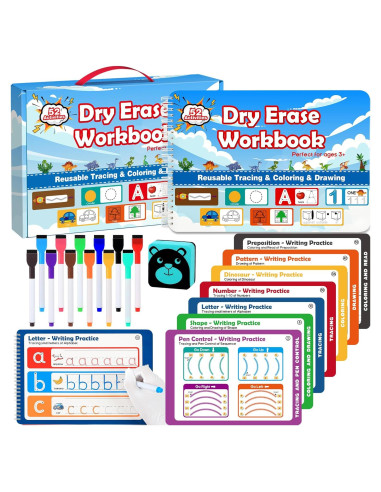 Cuaderno de Actividades Reutilizable RichBoy 52 Páginas 3-5 Años