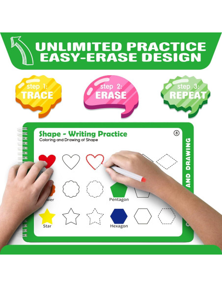 Cuaderno de Actividades Reutilizable RichBoy 52 Páginas 3-5 Años