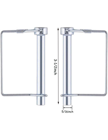 Paquete de 2 Pines de Enganche de Remolque Truleego 8 mm x 89 mm