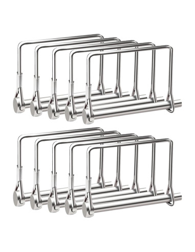 Conjunto de 10 Pines de Acoplamiento Mankk 1/4" Galvanizados