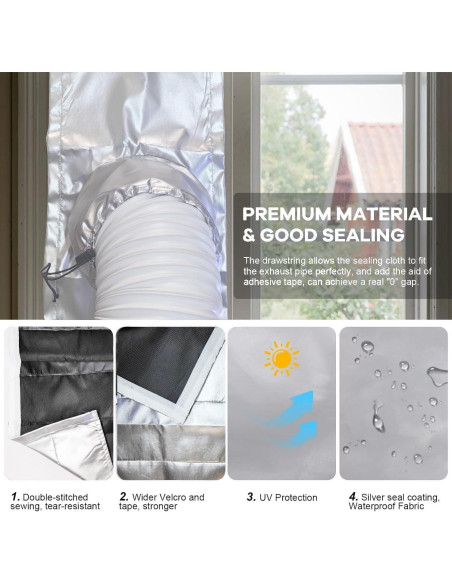 Kit de Ventilación de Ventana LIHONK para Aire Acondicionado - Tamaño L Kit de Ventilación de Ventana LIHONK para Aire Acondicionado - Tamaño L