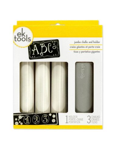 Soporte de Tiza Jumbo EK Success 4 Piezas 0.9 mm Blanco