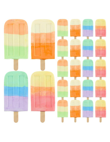 Juego de Tiza de Acera Multicolor Mooliwe 24 Piezas Lavable
