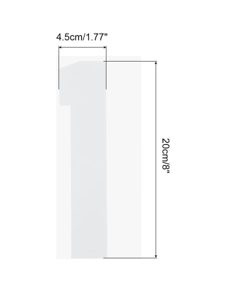 Parche de Número para Planchar MECCANIXITY 20cm Blanco - 5 Piezas Parche de Número para Planchar MECCANIXITY 20cm Blanco - 5 Piezas