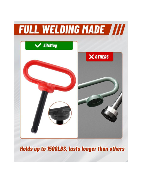 Pasador de Enganche EilxMag 1/2" x 3" Rojo 2-Pack 680kg Pasador de Enganche EilxMag 1/2" x 3" Rojo 2-Pack 680kg