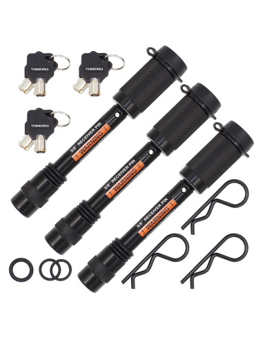 Cerraduras para Enganche de Remolque TowWorks 79633 - 3 Pasadores 5/8"