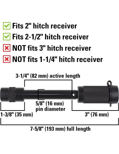 Cerraduras para Enganche de Remolque TowWorks 79633 - 3 Pasadores 5/8"