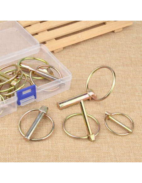 Kit de Pasadores de Seguridad Comonc 3/8" Galvanizados 6PCS Kit de Pasadores de Seguridad Comonc 3/8" Galvanizados 6PCS