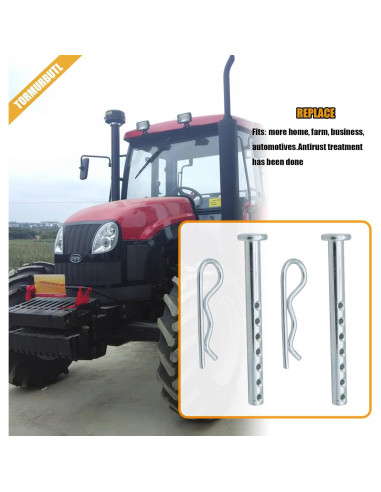 Pasador de Clevis con Clip R Tomur 6.35mm x 63.5mm - 2 Pzas