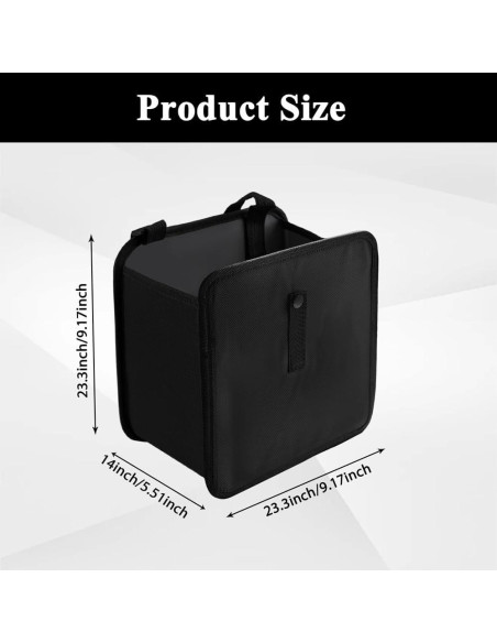 Basurero Plegable para Coche QZTYTY 7.5L Impermeable Negro Basurero Plegable para Coche QZTYTY 7.5L Impermeable Negro