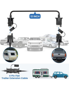 Cable de Extensión para Remolque MECMO 4 Pines 30 cm 2