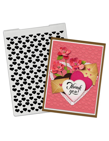 Carpeta de Embossing Plástico LANGFON Corazones 10.5x14.5cm