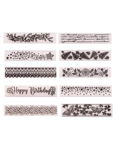 10 Plantillas de Embossing QSZKeer para Scrapbook y Tarjetas