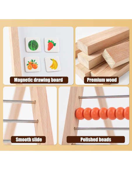 Ábaco de Madera Ranqibo Doble Cara con 100 Números Magnéticos Ábaco de Madera Ranqibo Doble Cara con 100 Números Magnéticos