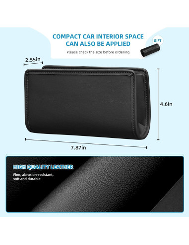 Basurero de Coche Zmoso Plegable de Cuero Negro 1.89L