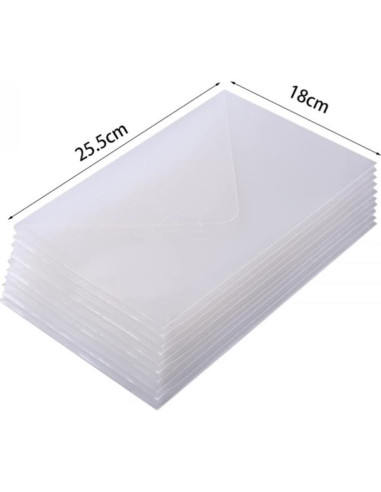 Paquete de 10 Bolsas de Almacenamiento Transparentes 18x25.5 cm