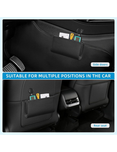 Basurero de Coche Zmoso Plegable de Cuero Negro 1.89L Basurero de Coche Zmoso Plegable de Cuero Negro 1.89L