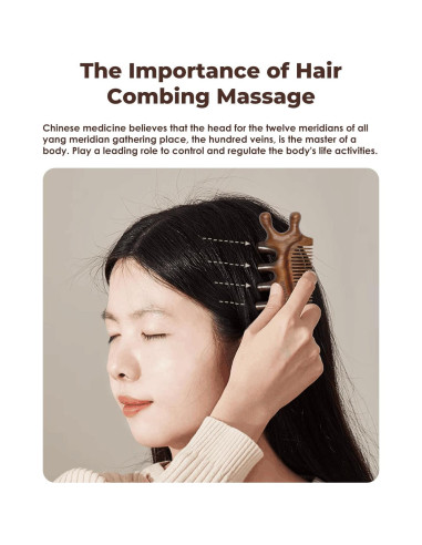 Masajeador Gua Sha Melous 4 en 1 para Cabello y Cuerpo
