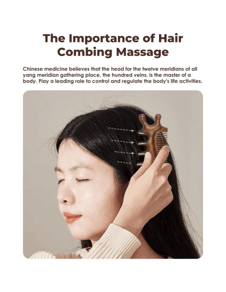 Masajeador Gua Sha Melous 4 en 1 para Cabello y Cuerpo Masajeador Gua Sha Melous 4 en 1 para Cabello y Cuerpo