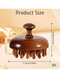 Masajeador de cuero cabelludo de madera Hpmjz para crecimiento 2