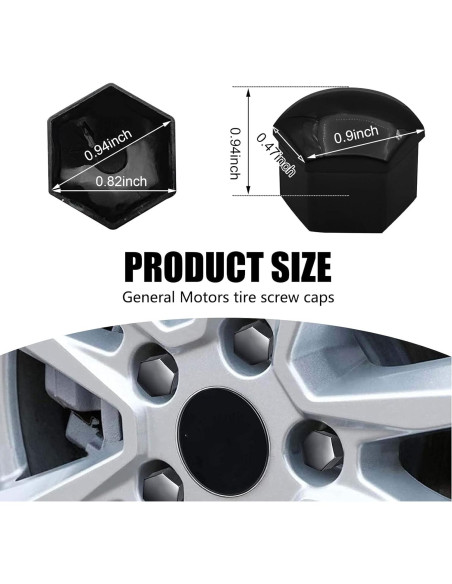 Cubiertas de Tuercas Hexagonales 21MM Gunroil - 20 Piezas Cubiertas de Tuercas Hexagonales 21MM Gunroil - 20 Piezas