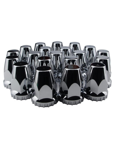 Cubiertas de Tuercas de Perno iBroPrat 33mm Cromadas ABS 20Pcs