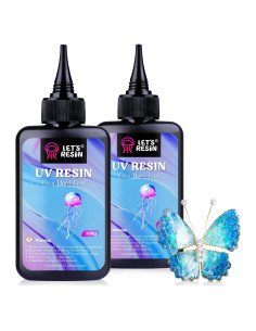 Resina UV LET'S RESIN 200g Cristal Claro Baja Viscosidad