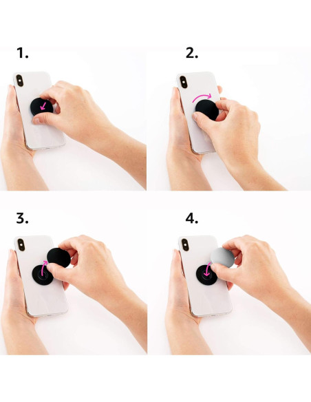 PopSockets PopGrip Intercambiable Negro - Soporte Expandible PopSockets PopGrip Intercambiable Negro - Soporte Expandible