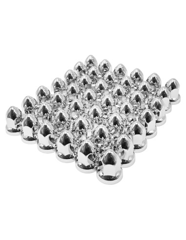 Cubiertas de Tuercas Cromadas VIKKSAER 33mm 60 Pcs con Brida