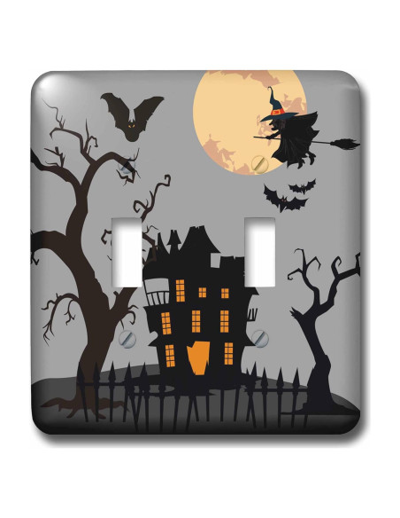 Cubierta de Interruptor de Luz 3dRose Halloween Murciélagos 12.7x11.43cm Cubierta de Interruptor de Luz 3dRose Halloween Murciélagos 12.7x11.43cm