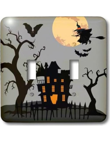 Cubierta de Interruptor de Luz 3dRose Halloween Murciélagos 12.7x11.43cm Cubierta de Interruptor de Luz 3dRose Halloween Murciélagos 12.7x11.43cm
