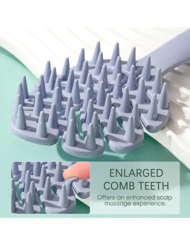 Masajeador de Cuero Cabelludo TECHPLUS 3PCS - Cepillo Champú