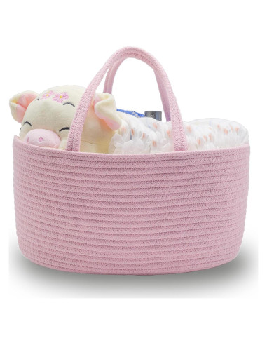 Organizador de Pañales Runsabay Rosa Grande 12L Plegable