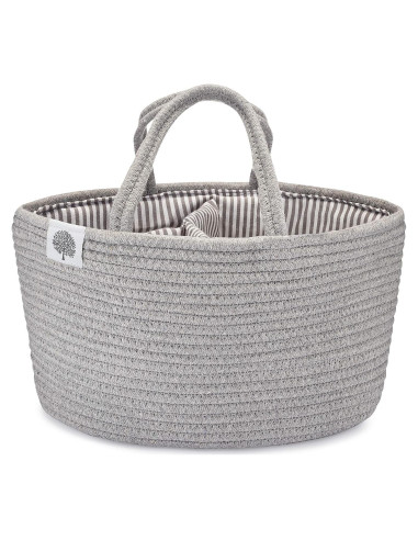 Organizador de Pañales Parker Baby Co. - Caddy Portátil Gris