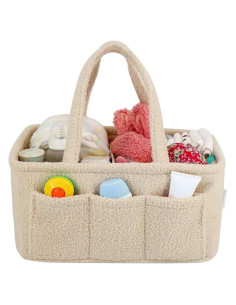 Organizador de Pañales YelloIris Beige con 3 Compartimentos