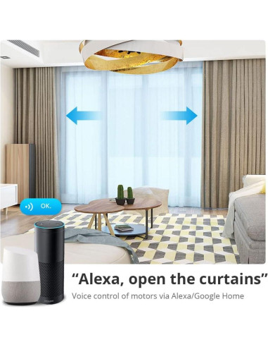 Cortinas Inteligentes Blindsmart 2m WiFi Control Remoto Alexa