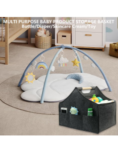 Caddy Organizador de Pañales HMOSSVK Negro 38x26x32cm 2