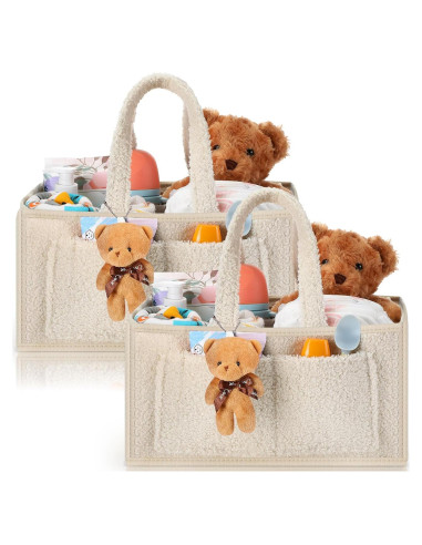 Organizador de Pañales para Bebés YIT-Teenyyou 2 Pcs Beige