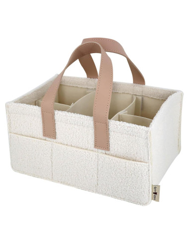 Caddy de Pañales Caddy Teddy Beige - Organizador Portátil para Bebés