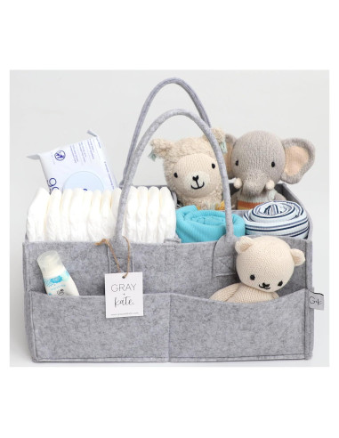 Caddy para Pañales Gray y Kate - Organizador de Fieltro 16.5L