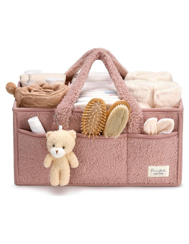 Organizador de Pañales PeraBella Rosa Polvo 38x25.4x17.8cm