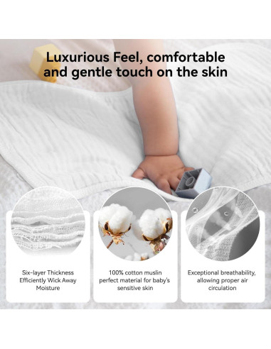 Paños de Eructo Grande 4 Pack Synrroe 100% Algodón Absorbentes