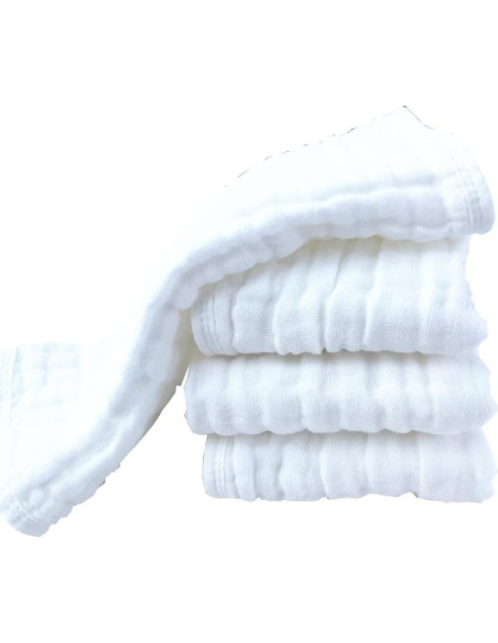 Paños de Eructo Grande 4 Pack Synrroe 100% Algodón Absorbentes Paños de Eructo Grande 4 Pack Synrroe 100% Algodón Absorbentes