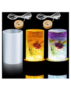 Conjunto de Moldes de Silicona Honoson para Resina Cilíndrica